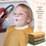 6 Pcs Pullover Baby Bibs Cotton Terry Toddler Bibs Absorbent Infant Bibs for Feeding and Drooling Towel Slip on Bib (Lively Color) - Image 5